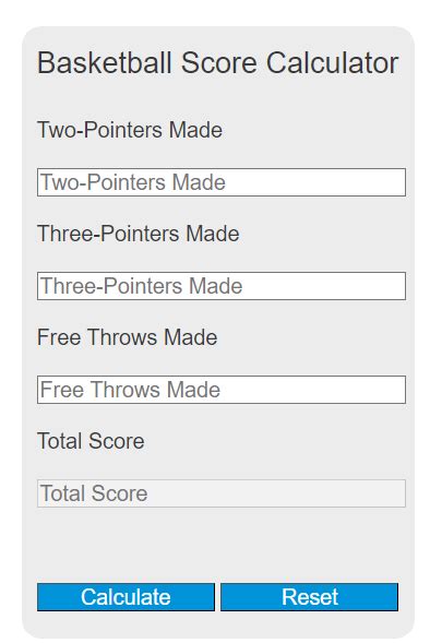 scores calculator basketball.